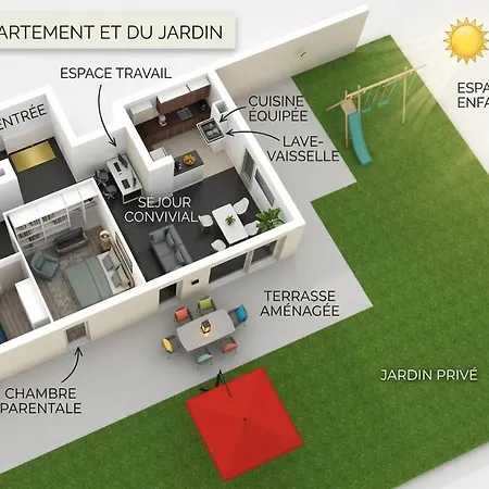 Le Jardin Secret I Jardin Prive I Pet Friendly I Proche Colmar アパート